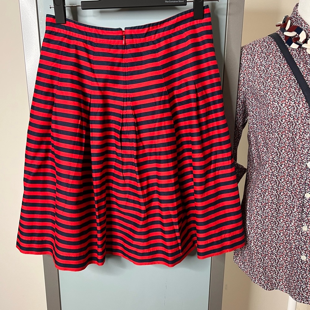 J. Crew Factory Striped Cotton Skirt - Picture 3 of 9